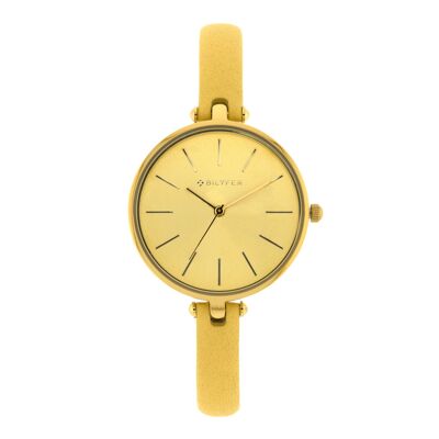 33 MM CASE AND 8 MM YELLOW LEATHER STRAP WATCH 1F688AM