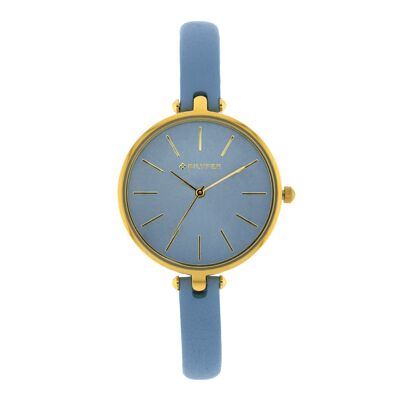 33 MM CASE AND 8 MM BLUE LEATHER STRAP WATCH 1F688AZ