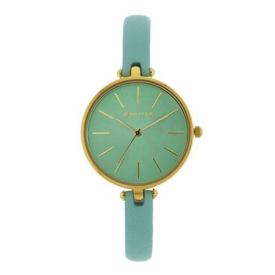 33 MM CASE AND 8 MM GREEN LEATHER STRAP WATCH 1F688V