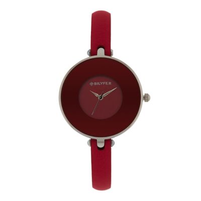 33 MM PAINTED GLASS CASE WATCH AND 8 MM RED GARNET STRAP 1F689GR