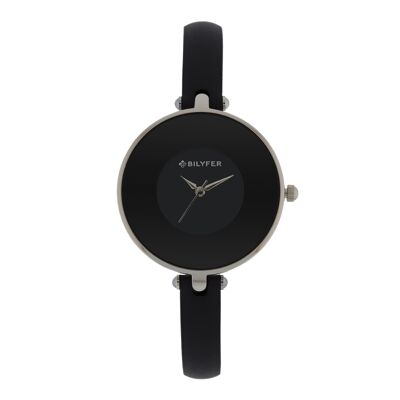 33 MM PAINTED GLASS CASE WATCH AND 8 MM BLACK STRAP 1F689N