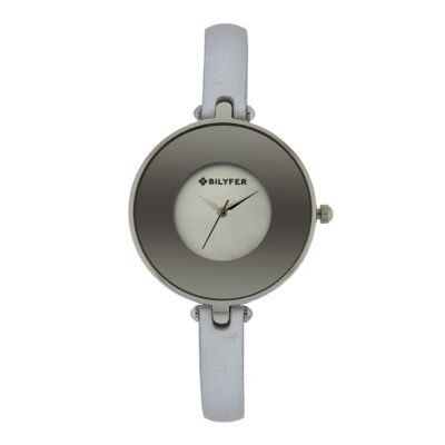 33 MM PAINTED GLASS CASE WATCH AND 8 MM SILVER COLORED STRAP 1F689PL