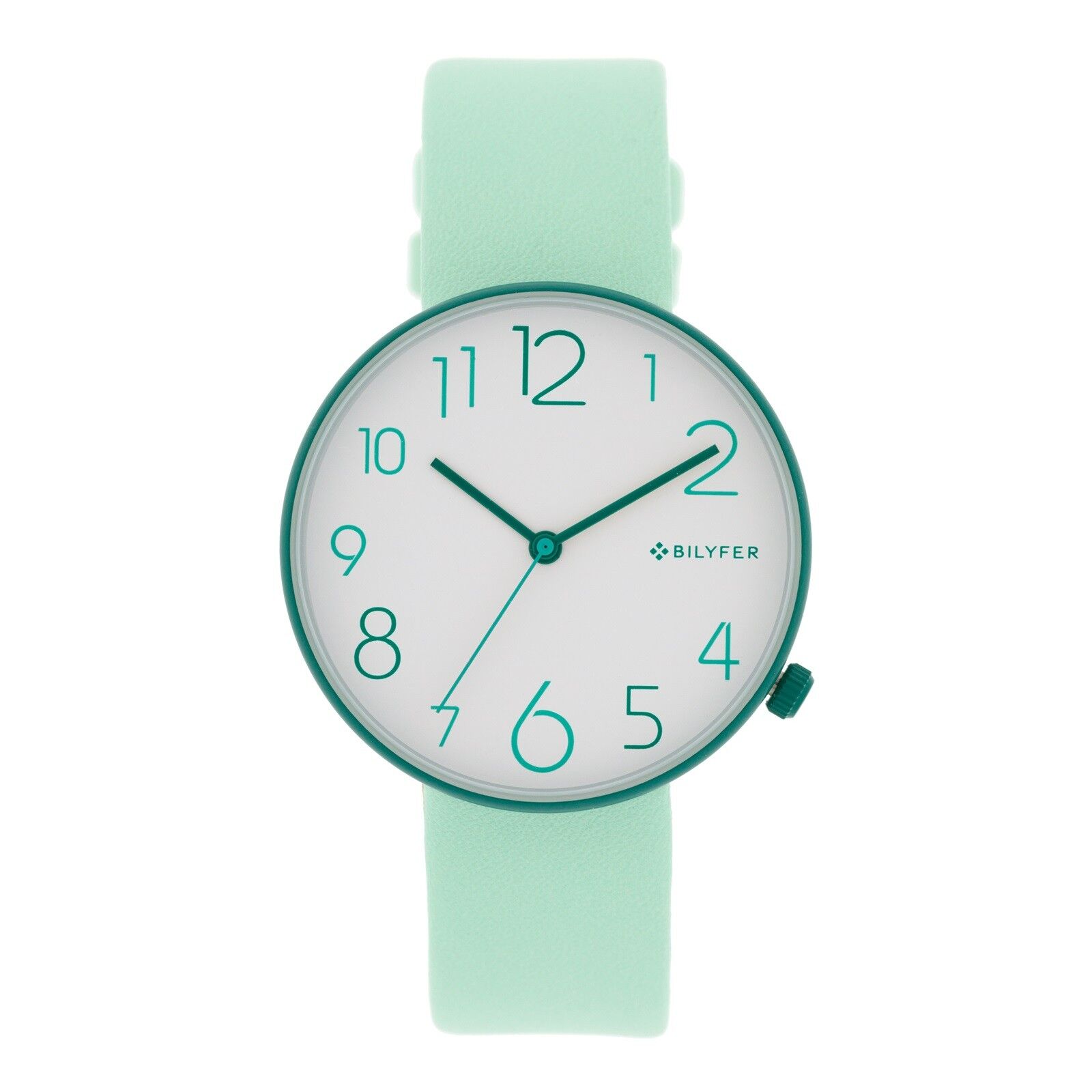 38 MM MEHRFARBIGE GEHÄUSE UHR ARABISCHE ZAHLEN GRÜN 1F691V