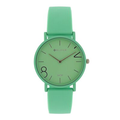 WATCH 36MM COLORS 8 &2 SILICONE 5ATM SUBMERSIBLE GREEN 1F692V