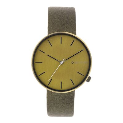 38MM WATCH AGED GOLD CASE INTERIOR LEATHER STRAP 1F697D