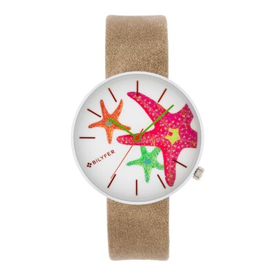 Reloj estrella de mar cA¡melcaja 38mm interior correa piel 1F700CA