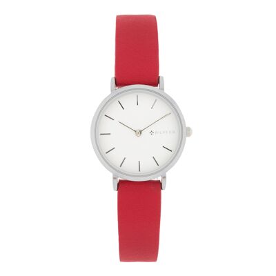 Reloj Bilyfer mini caja 27mm rojo con plateado 1F706GR