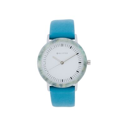 RELOJ CON BISEL ACRICILO COLORES 36MM 1F708T