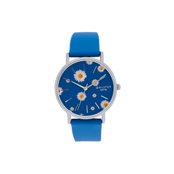 MONTRE DAISY AVEC CADRAN ARGENT BLEU 5ATM 1F714AZ