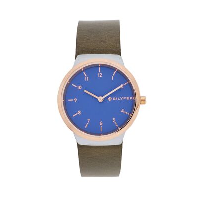 WATCH WITH NUMBERS 33MM INTEGRATED LEATHER STRAP 1F718AZ