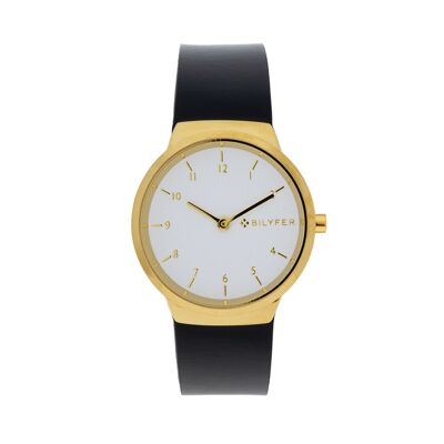 MONTRE AVEC CHIFFRES BRACELET EN CUIR INTÉGRÉ 33MM 1F718N