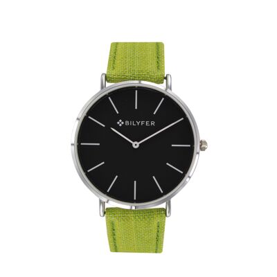 WATCH CASE 42 MM IKAT STRAP WITH GREEN LEATHER 2W451V