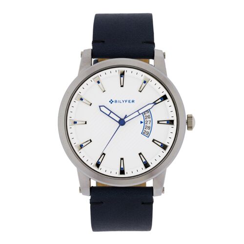 RELOJ 45MM DEPORTIVO CALENDARIO CORREA PIEL AZUL 2W456AZ