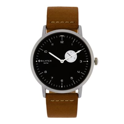 42MM CALENDAR WATCH LEATHER STRAP WITH STITCHED BROWN CAMEL 2W457CA