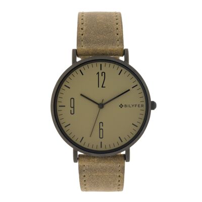42MM EXTRA-FLAT WATCH WITH GREEN LEATHER STRAP NUMBERS 2W458MO