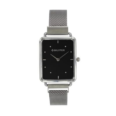 RECTANGULAR MESH WATCH WITH MAGNETIC CLOSURE SILVER COLOR SILVER 3P574PL