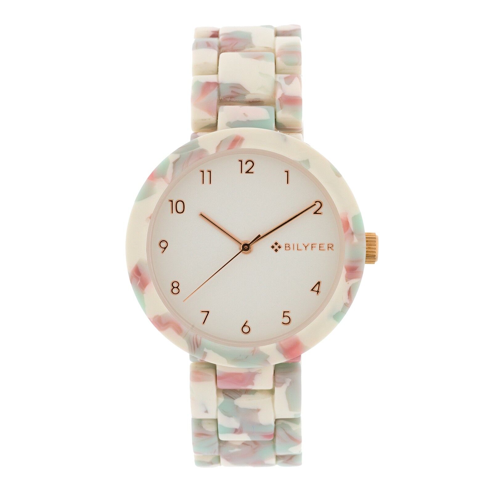 UHRENGEHÄUSE ACRYL 38 MM ARABISCHE ZAHLEN PINK 3P580R