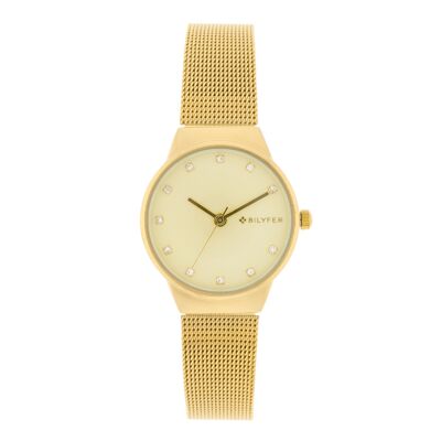 32MM GOLD WATCH WITH STONES ON THE INDEXES 3P585D