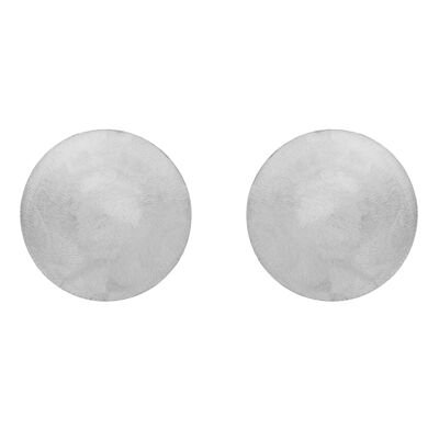 ROUND HANDCRAFTED RHODIUM-PLATED EARRING A0004PLPE1