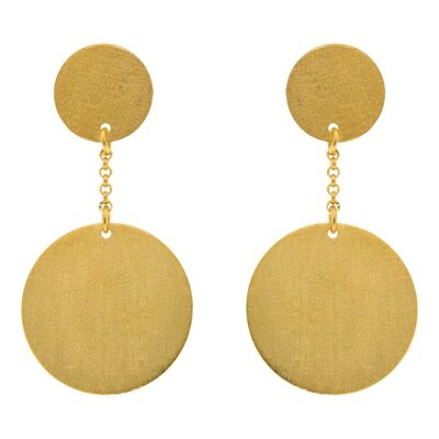 HANDCRAFTED GOLD PLATED COINS EARRING HANDMADE A0021DPE2