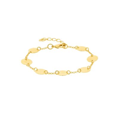 BRACCIALE CON MONETE PLACCATE ORO FATTO A MANO A0021DPUL1