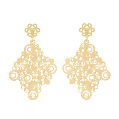 ARTISANAL Handmade 18K gold plated filigree earring A0059DPE4