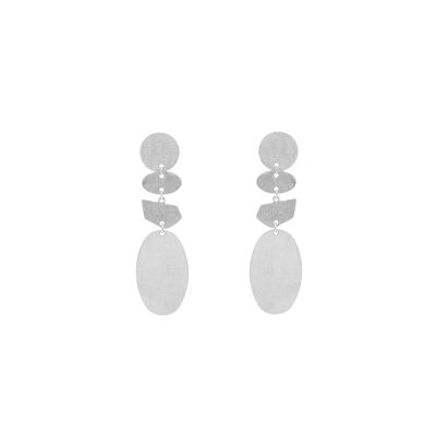 HANDMADE EARRING WITH 4 PIECES PLATINUM FINISH A0061PLPE4
