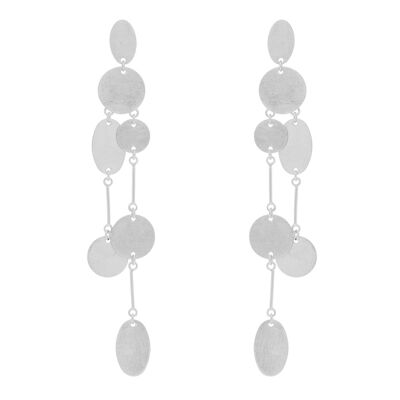 BOUCLES D'OREILLES LONGUES FAIT MAIN DOLBE PIECES FINITION PALLADIUM A0067PLPE2