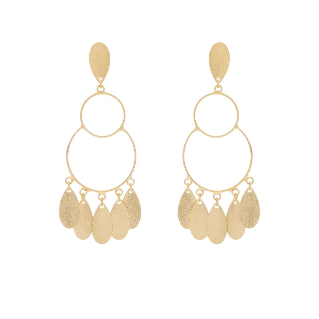 ORECCHINI PETALI ARTIGIANALI FINITURA ARTIGIANALE A0068DPE1