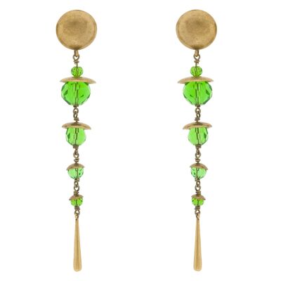 CRISTAL Vintage earring with antique gold plating and crystal C0021VPE2