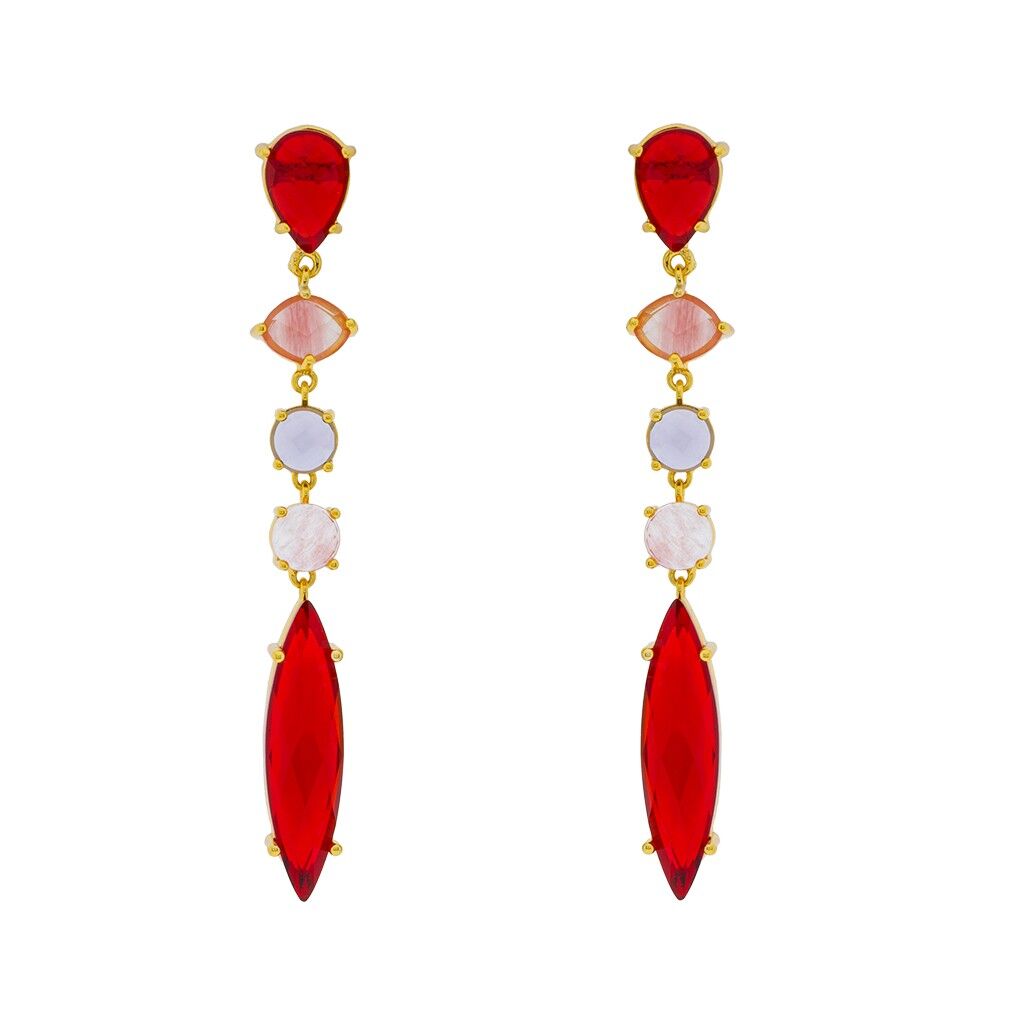 LONG PENDENTIF EN CRISTAL AVEC CRISTAL À FACETTES. C0025GRPE2