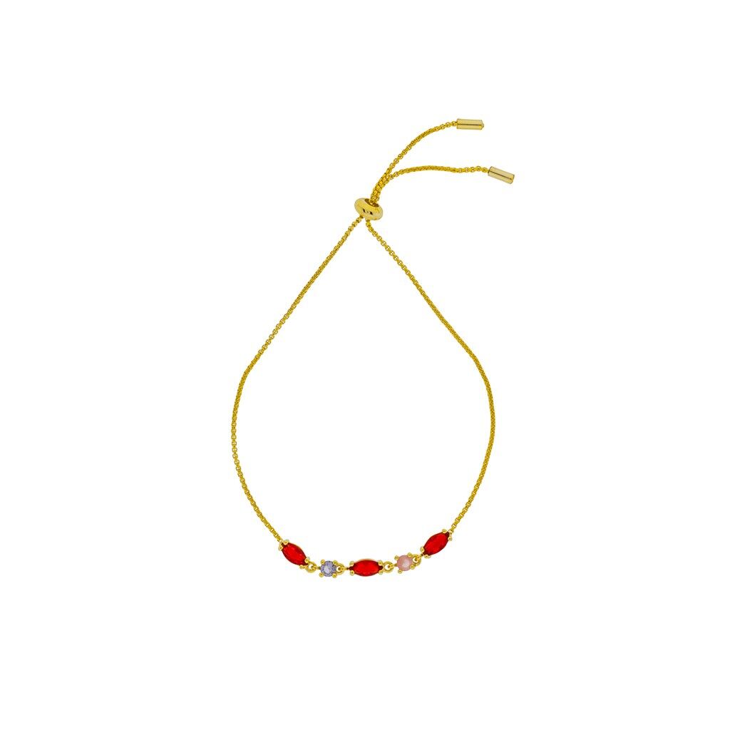 BRACCIALE IN CRISTALLO CON CATENA REGOLABILE E FACCIATA IN CRISTALLO C0025GRPUL1