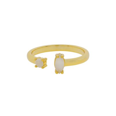 CRYSTAL FINE UNIVERSAL RING WITH GOLD PLATED CRYSTAL C0026BLA1