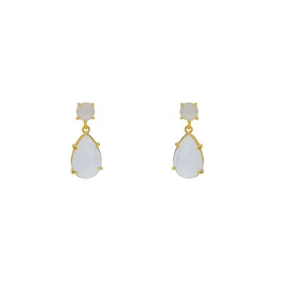 CRYSTAL SHORT EARRING WITH GOLD PLATED CRYSTAL C0026BLPE2