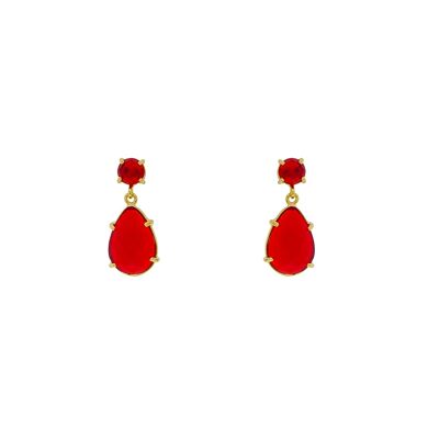 CRYSTAL SHORT EARRING WITH GOLD PLATED CRYSTAL C0026GRPE2