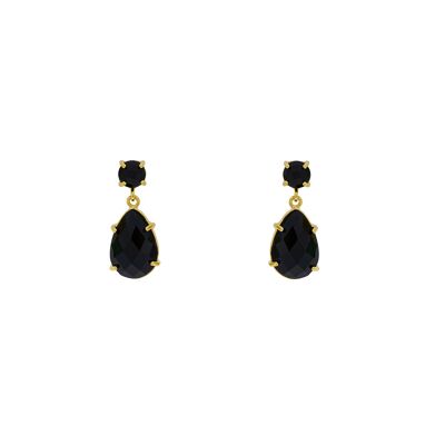 CRYSTAL SHORT EARRING WITH GOLD PLATED CRYSTAL C0026NPE2