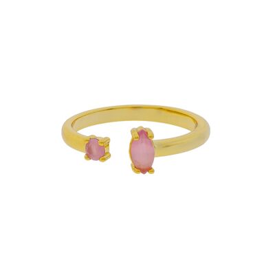 CRYSTAL RING UNIVERSAL SIZE WITH GOLD PLATED CRYSTAL C0026RA1