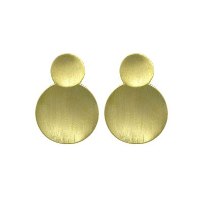 HANDMADE GOLD PLATED EARRING ROUND DESIGN CHA1921DPE1