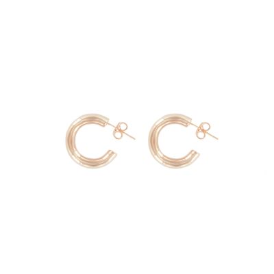 PLATED HOOP EARRING BRIGHT ROSE GOLD PLATED 19MM D0006CUPE1