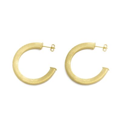 PLATED 42mm gold plated hoop earring. D0009DPE1