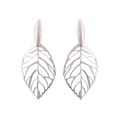 PLATED PENDING RHODIUM PLATED ARTISANAL SMALL LEAF D0065BPLPE1