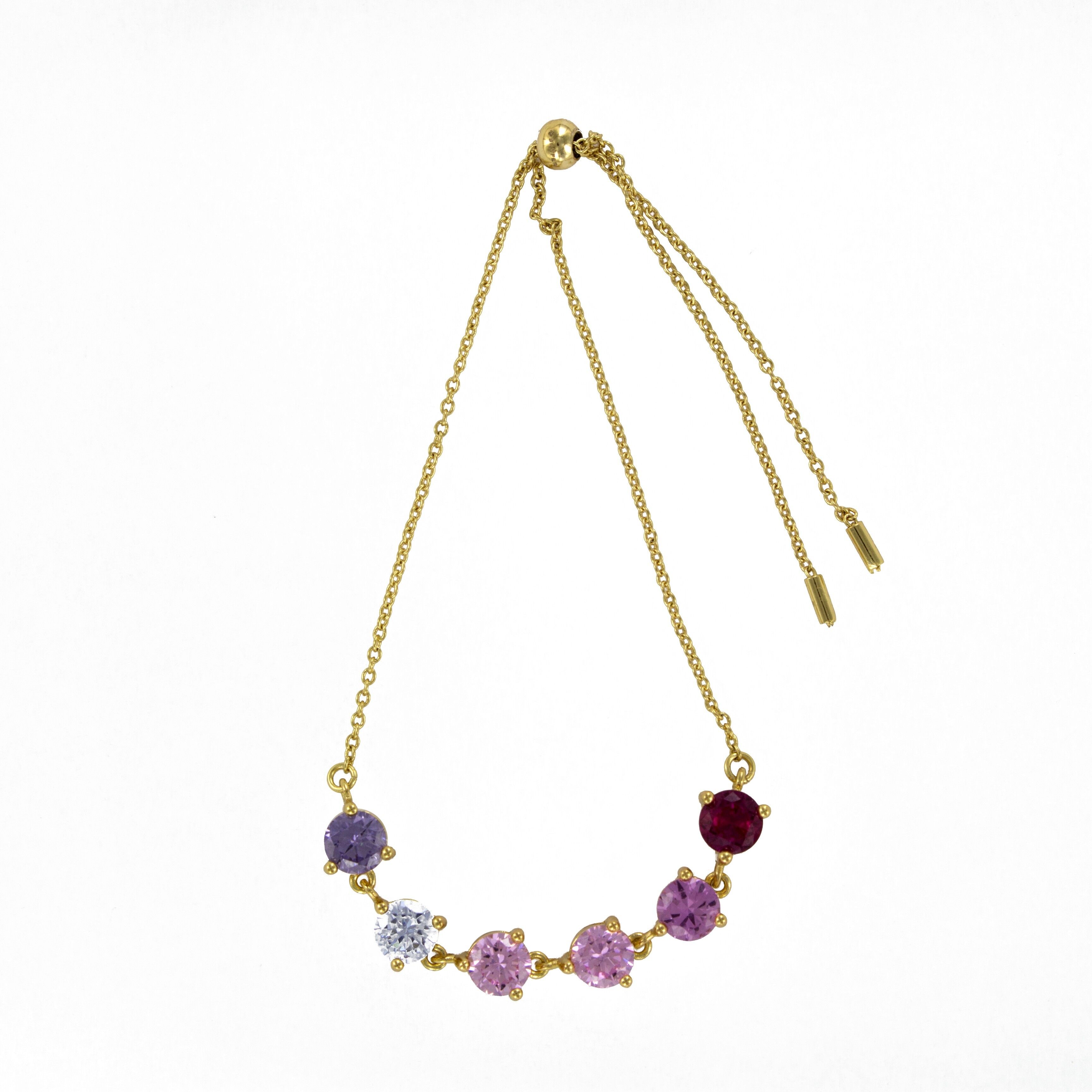 PLATED Vergoldetes Armband Kette Zirkonia D0221RPUL