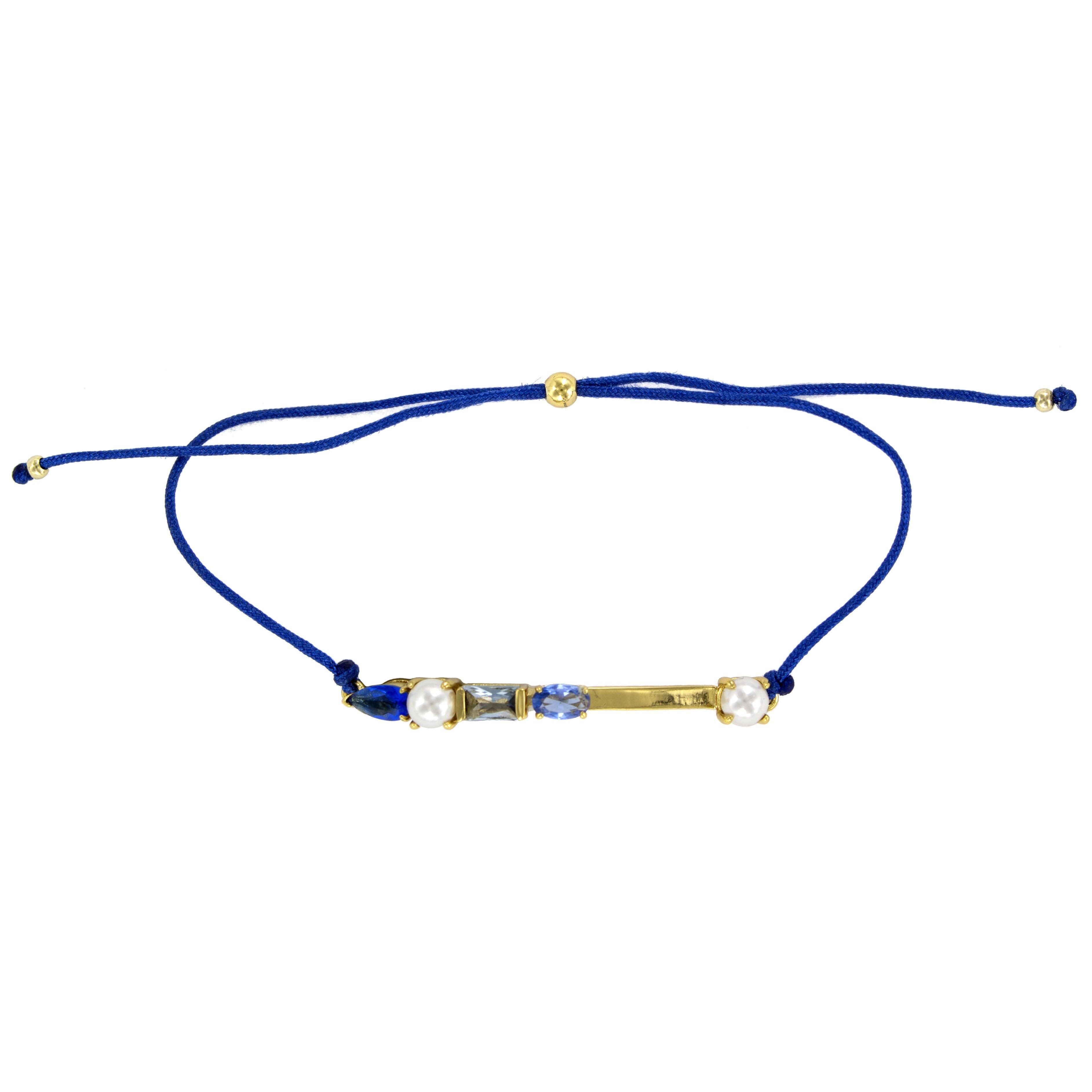 CHAPADO Pulsera chapada cz perla de concha algodon D0223BAZPUL1