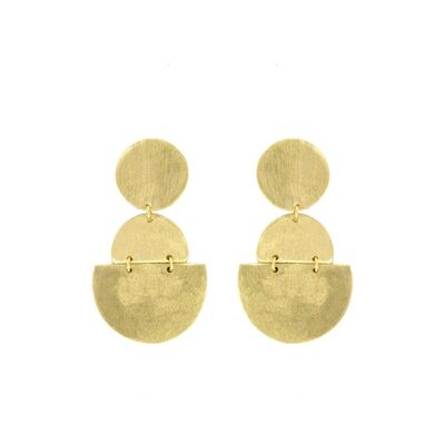 PLATED Earring 3 pieces Gold plated D0263DPE1