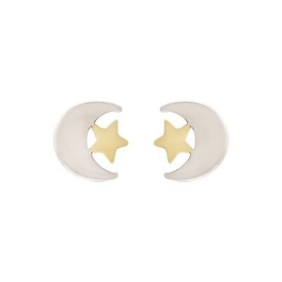 PLATED LUNA ESTRELLA COLLECTION GOLD PLATED/ RHODIUM D0277PLPE1