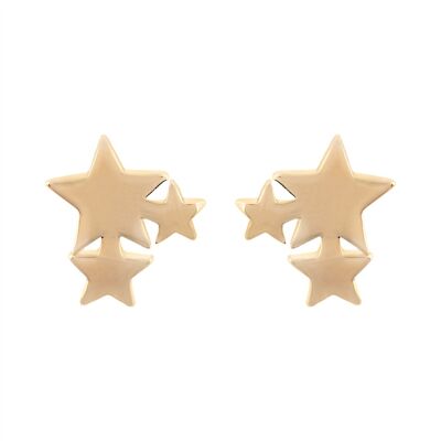 PLATED EARRINGS 3 STARS PLATED D0280BDPE1