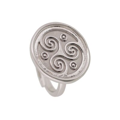 RHODINIERTER CELTIC SPIRAL COLLECTION OFFENER RING D0284PLA1