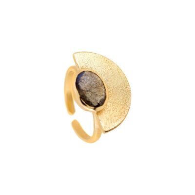 GOLD PLATED NATURAL STONE UNIVERSAL RING PLATED D0300GA1