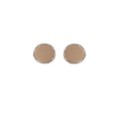 PLATED COLLECTION PLATED 3 TONES GOLD PLUS SILVER EARRINGS D0308CUPE1