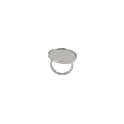 PLATED COLLECTION PLATED 3 TONES SILVER RING D0308PLA1